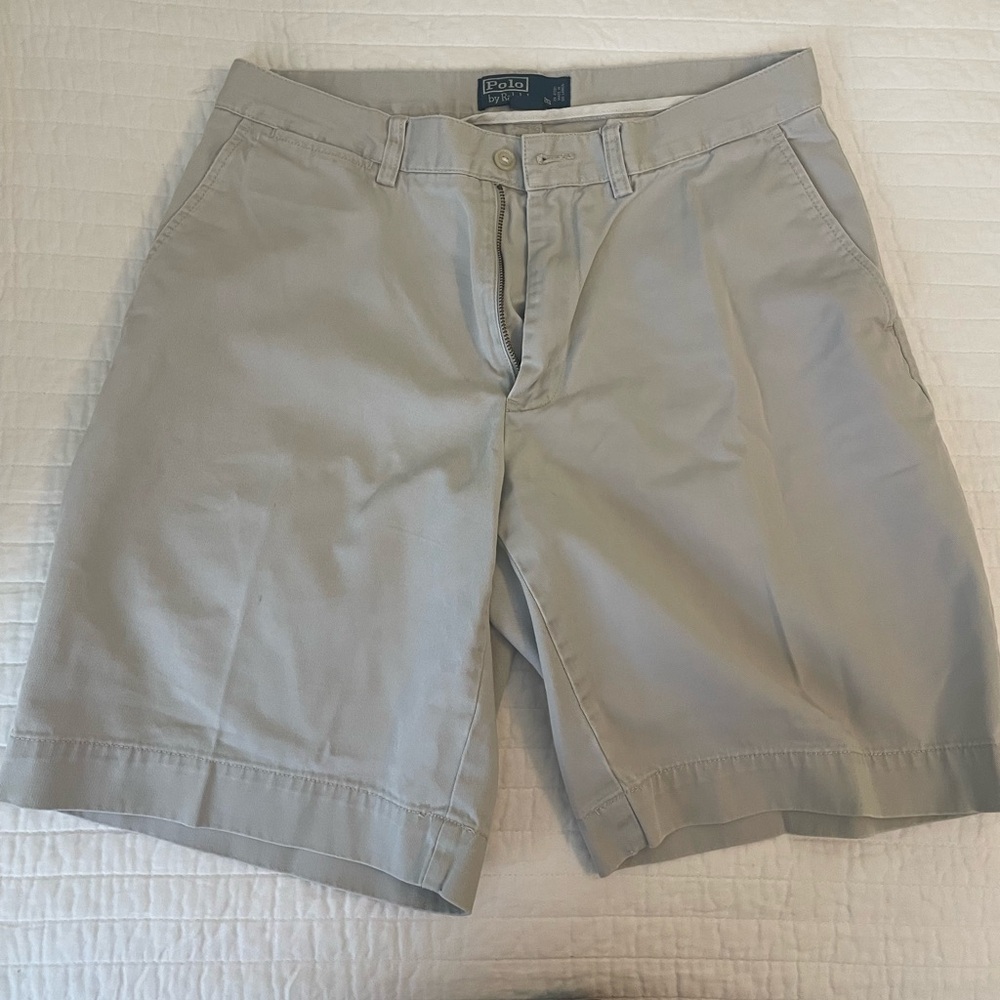 Polo by Ralph Lauren Men's Tan Flat Front Shorts